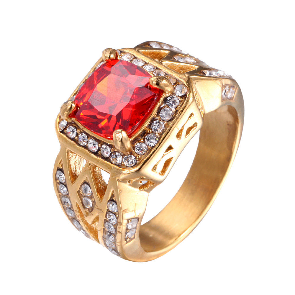 Price Mixed Batch Korean Inlaid Four Claw Diamond Titanium Ring