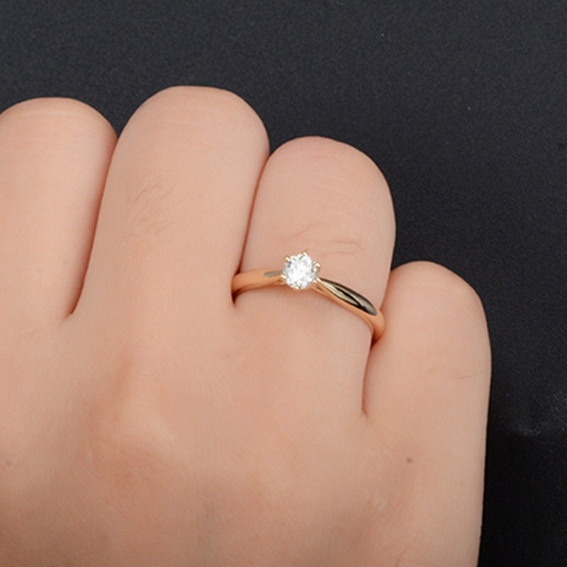 Classic Rose Gold Plated Crown Sier Ring
