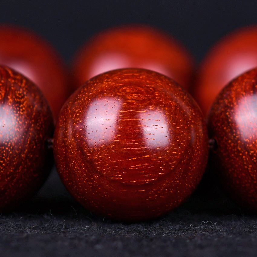 Women's & Men's India Pterocarpus Rift Grain Beads For Bracelet