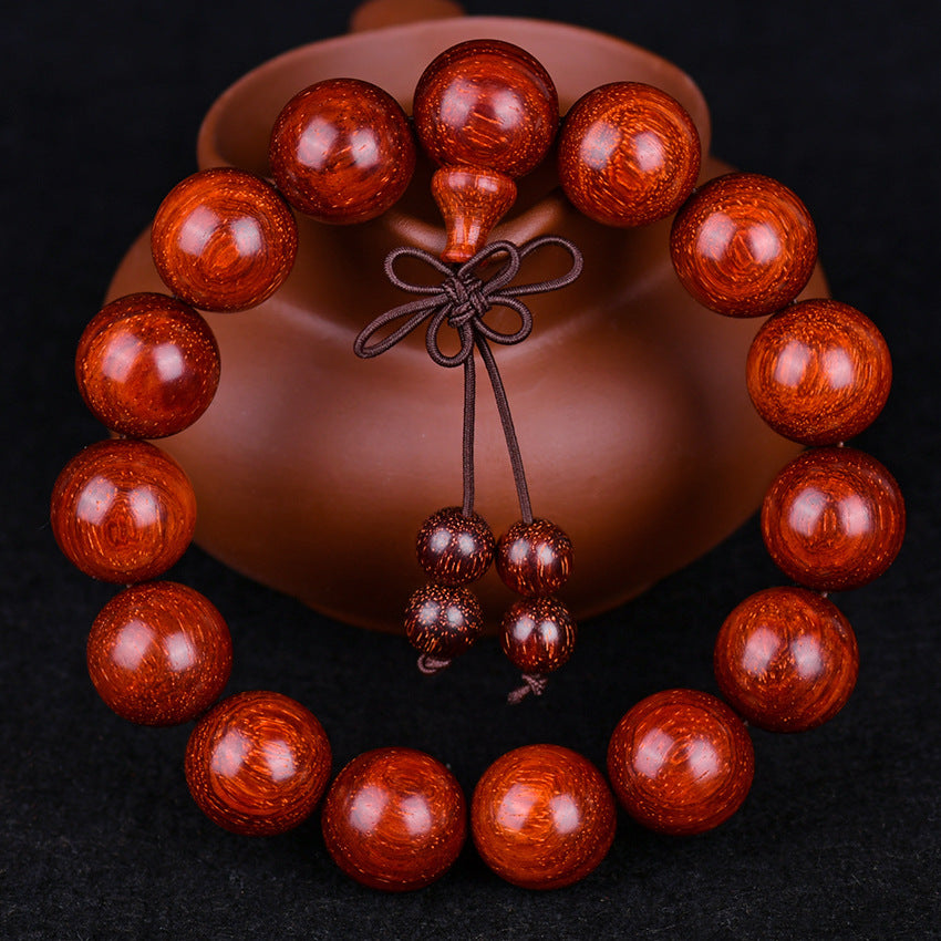 Women's & Men's India Pterocarpus Rift Grain Beads For Bracelet