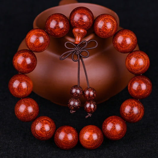Women's & Men's India Pterocarpus Rift Grain Beads For Bracelet