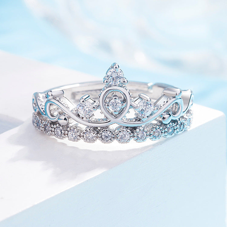 Women's Version Simple Opening Fashion Sier Ring