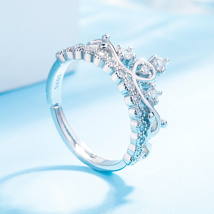 Women's Version Simple Opening Fashion Sier Ring