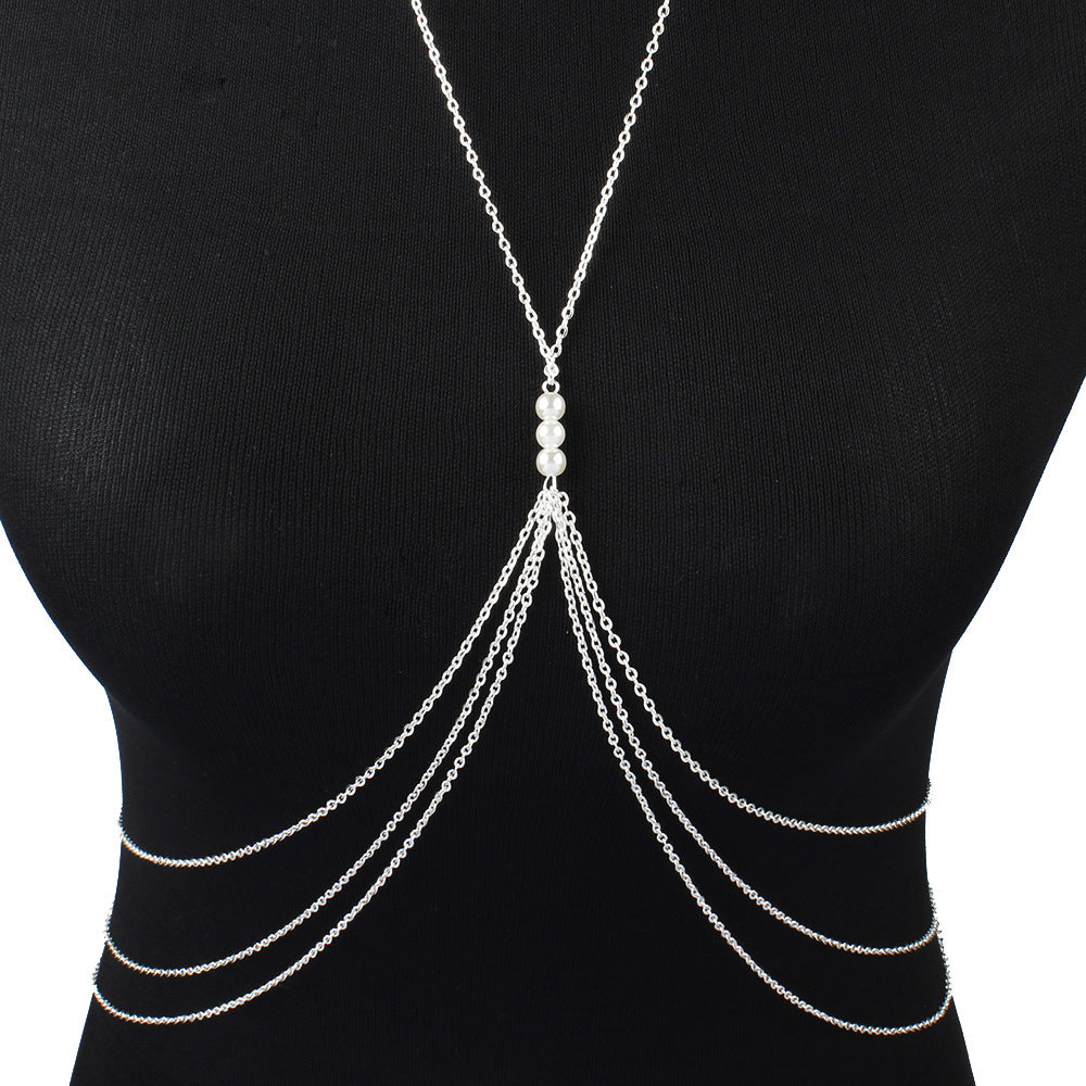 Women's Alloy Plating Body Chains Pieces Integrated Necklaces