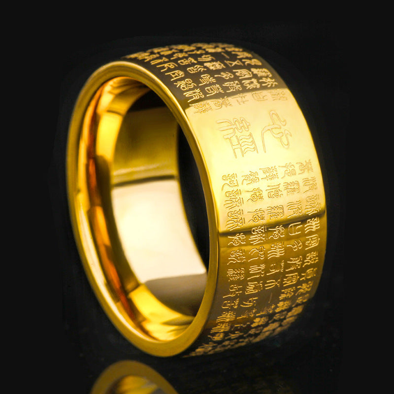 Men's Accessories Vintage Seal Body Scripture Stainless Rings