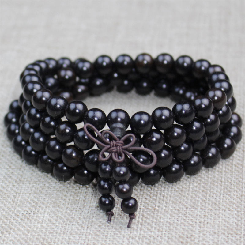 Women's & Men's Blackwood Buddha Beads Gift African Ebony Raw Bracelet