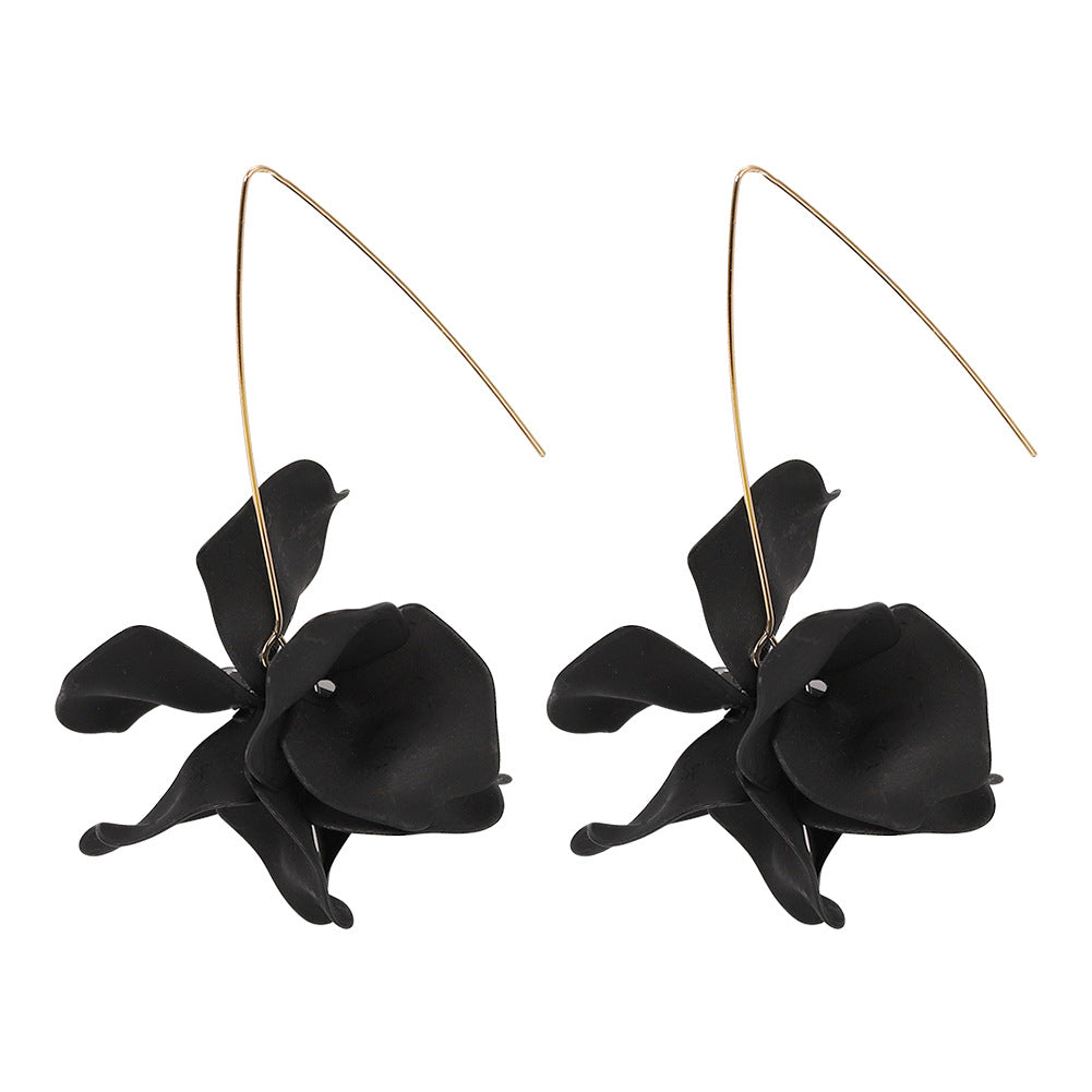 Fashion Creative Petal Eardrops Female Peach Heart Earrings