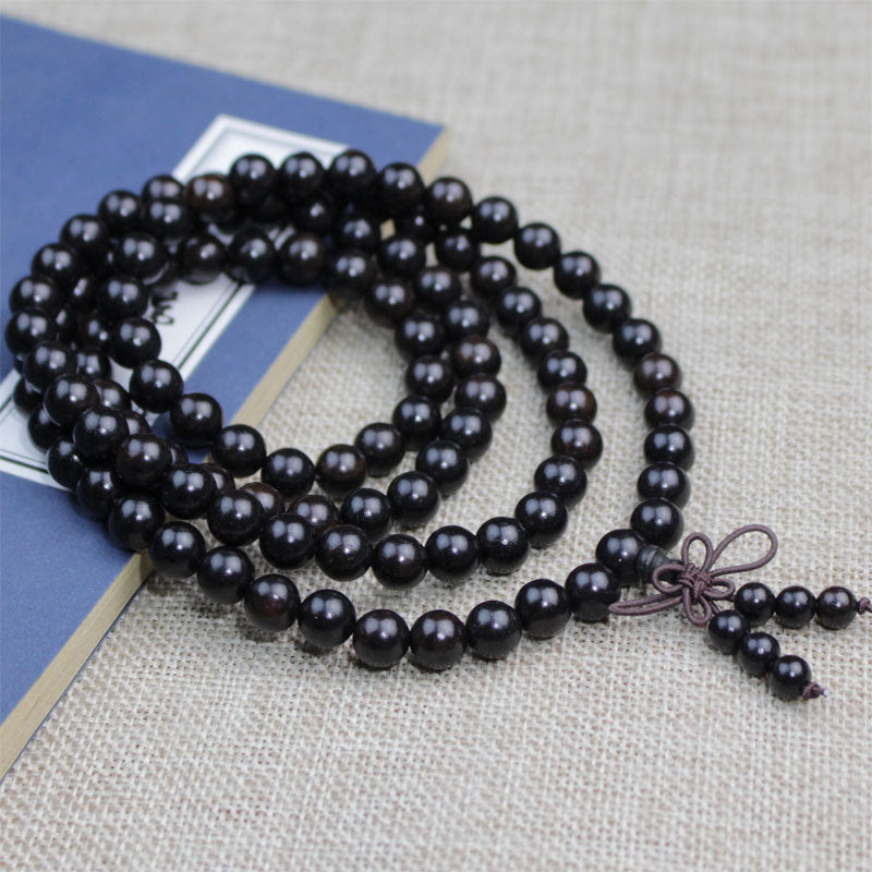 Women's & Men's Blackwood Buddha Beads Gift African Ebony Raw Bracelet