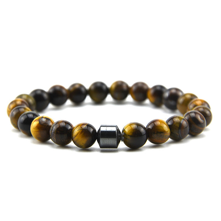 Stone Tiger Eye Flash White-barked Pine Bracelets