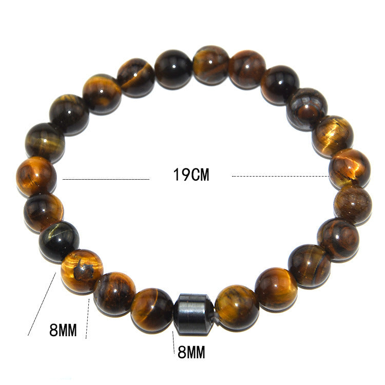 Stone Tiger Eye Flash White-barked Pine Bracelets