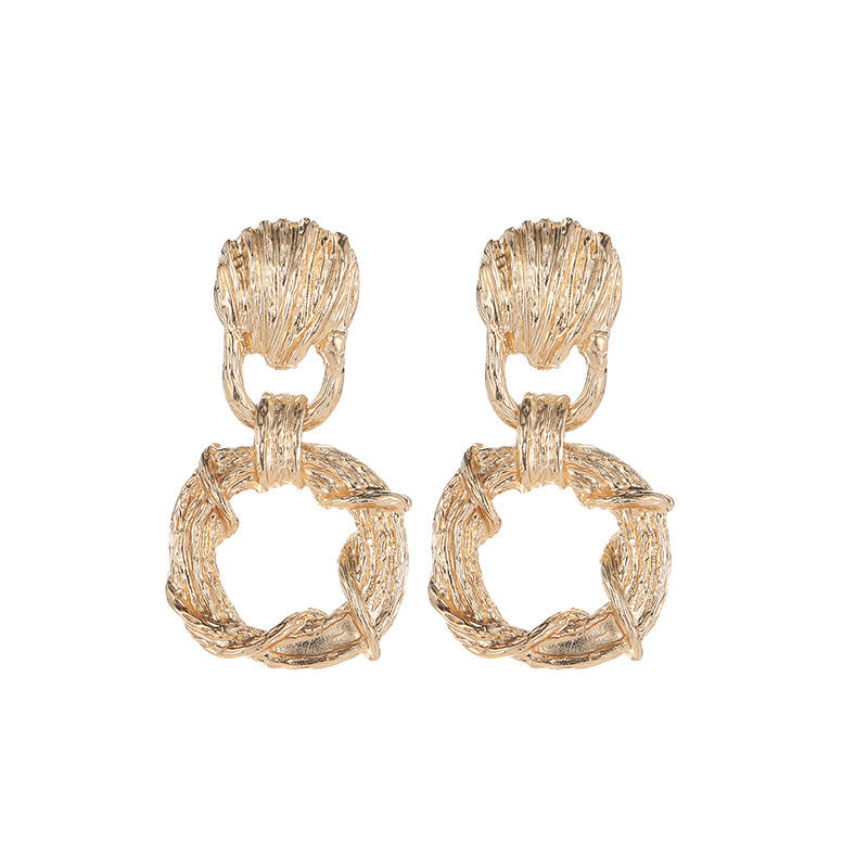 Women's Fashion Twist Frosted Geometric Trinkets Rings