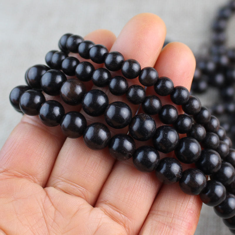 Women's & Men's Blackwood Buddha Beads Gift African Ebony Raw Bracelet