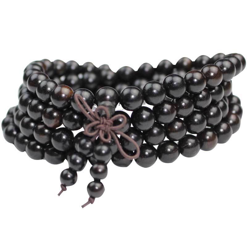 Women's & Men's Blackwood Buddha Beads Gift African Ebony Raw Bracelet