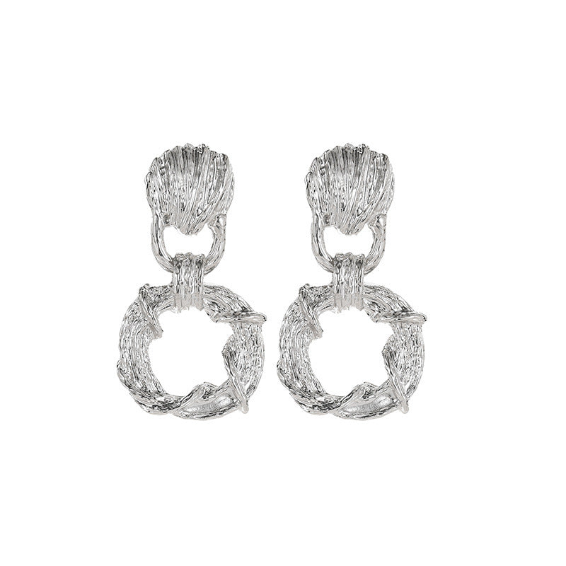 Women's Fashion Twist Frosted Geometric Trinkets Rings