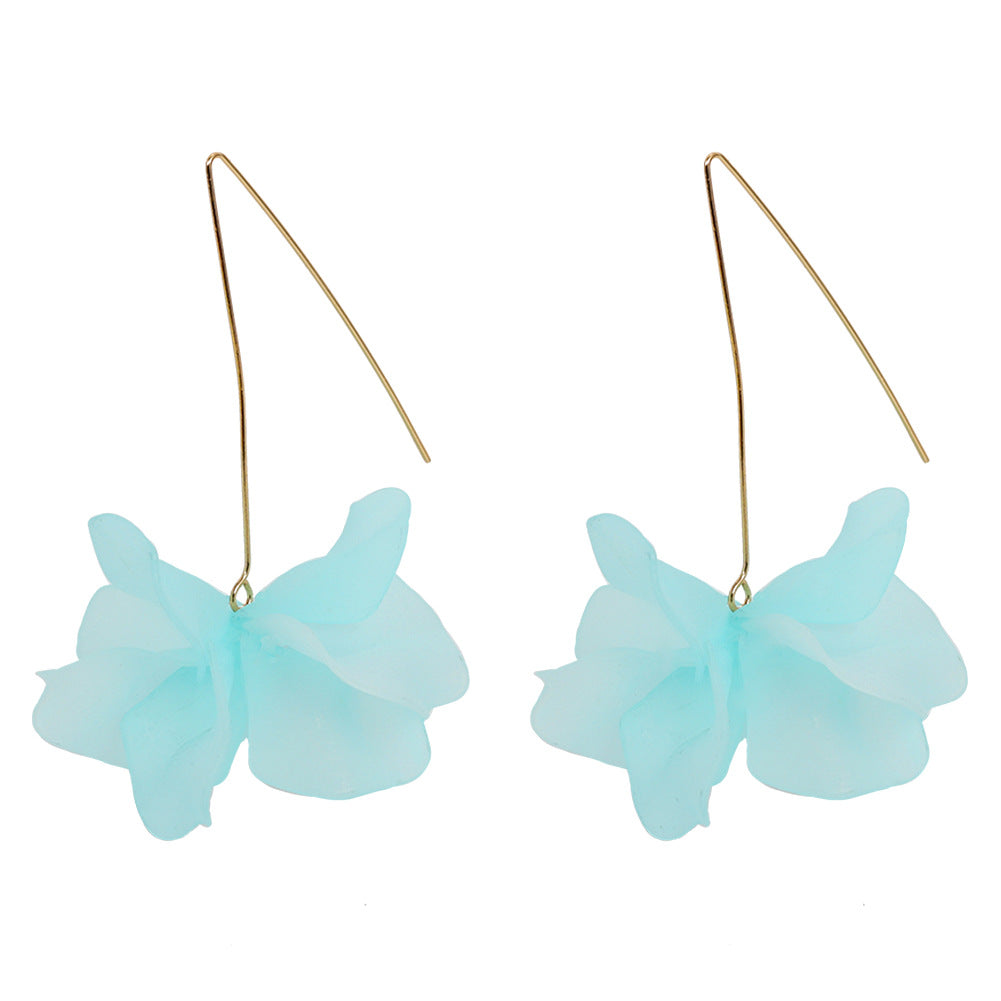 Fashion Creative Petal Eardrops Female Peach Heart Earrings