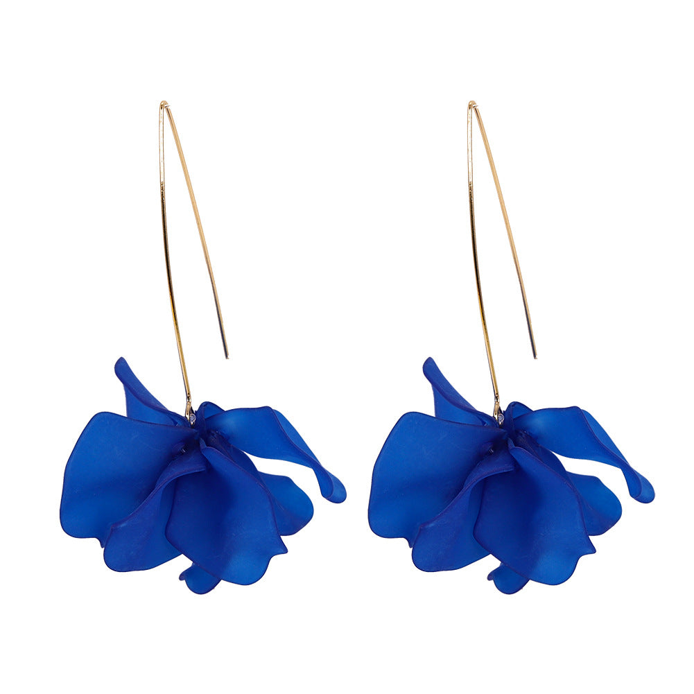 Fashion Creative Petal Eardrops Female Peach Heart Earrings