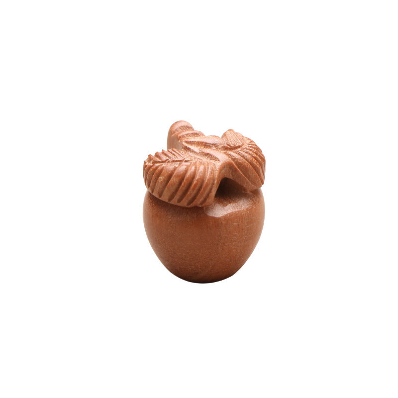Peach Wood Two-color Lotus Corn Apple Pit Stitching Bracelet