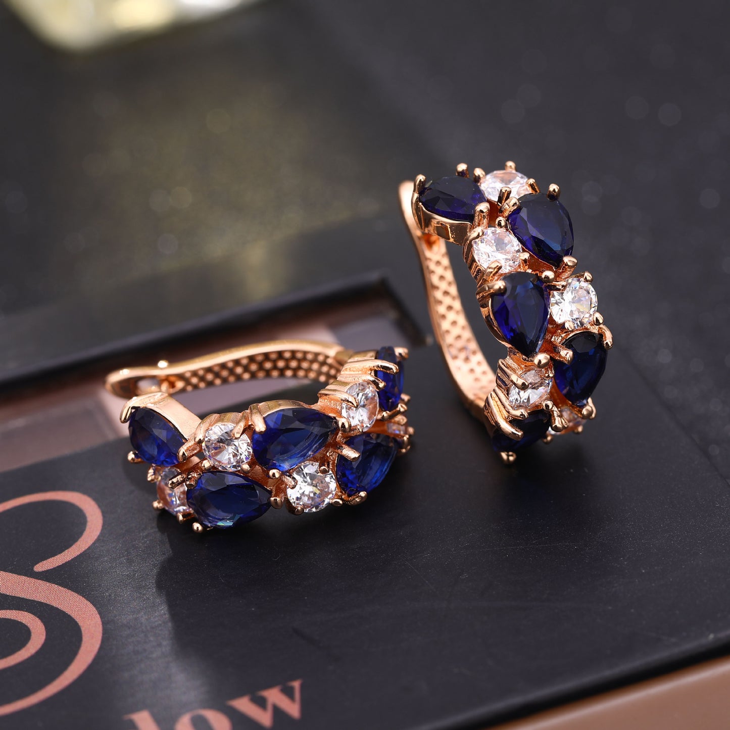 Mona Lisa Crystal Zircon Clip Fashionable Rings
