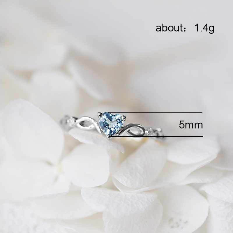 Women's Heart Copper Love Heart-shaped Zircon With Rings