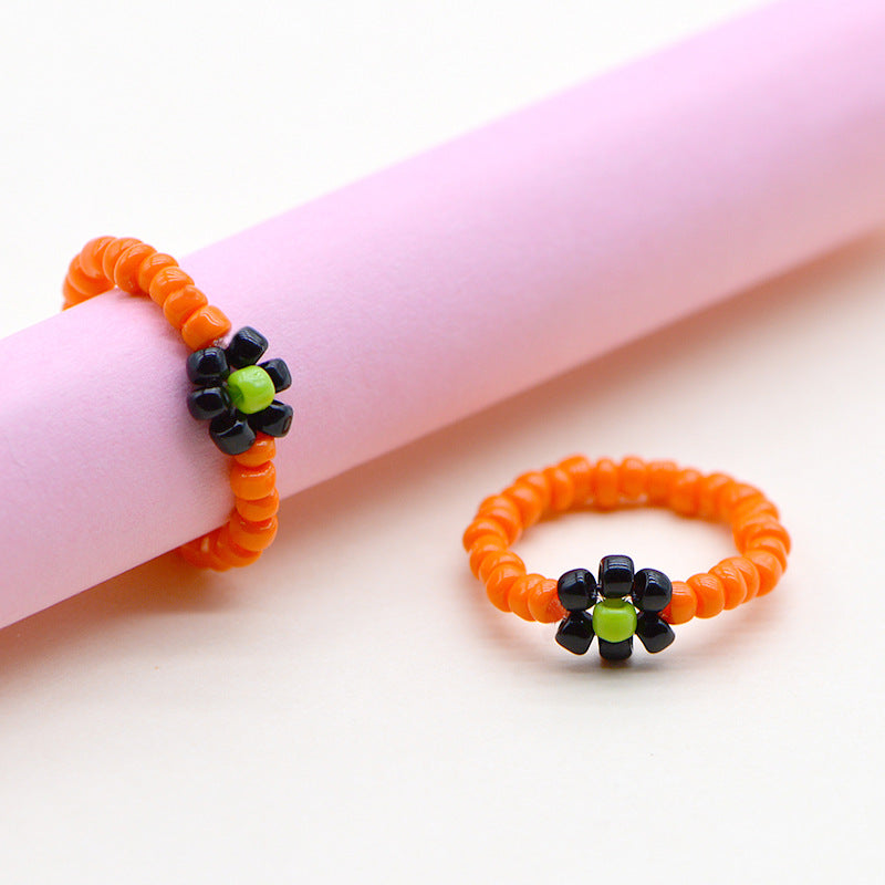 Handmade Ya Woven Little Flower Fresh Ring