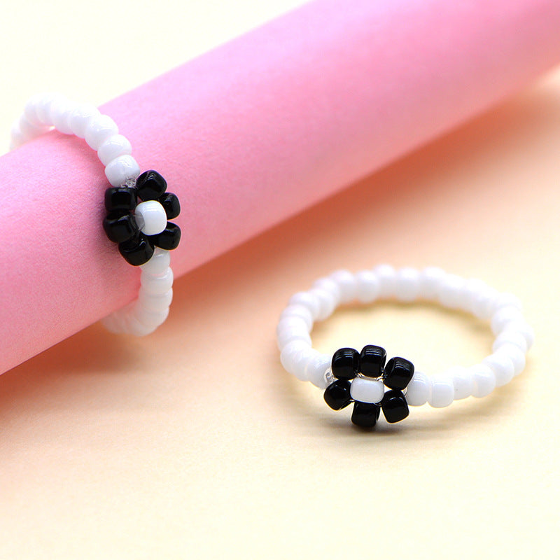 Handmade Ya Woven Little Flower Fresh Ring