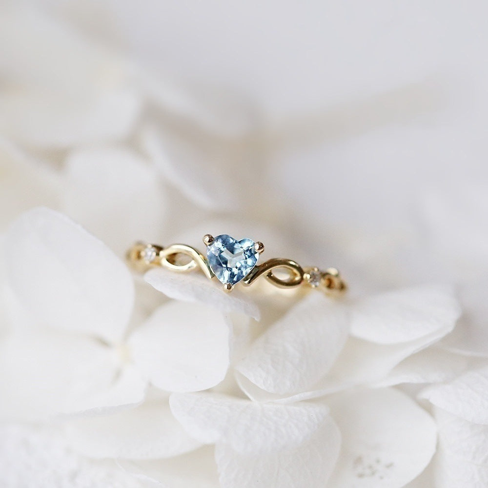 Women's Heart Copper Love Heart-shaped Zircon With Rings