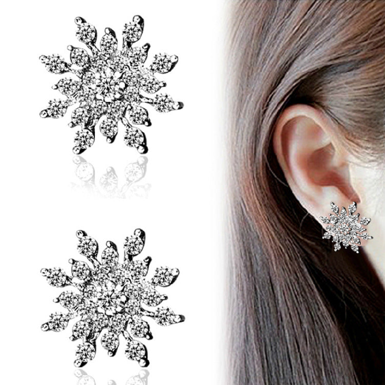Style Fashion Ear Delicate Rhinestone Bright Earrings