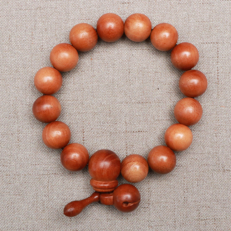 Peach Wood Mantra Buddha Beads Proverbs Bracelet