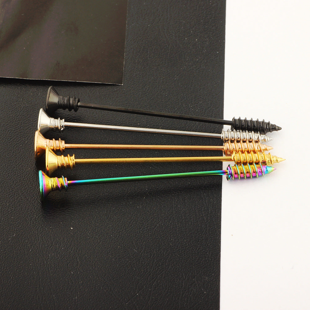 Screw Ear Extender Industrial Barbell Popular Personalized Double Straight Stud Earrings
