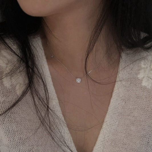 Diamond Sterling Sier Cold Style Clavicle Necklaces