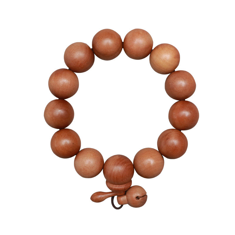 Peach Wood Mantra Buddha Beads Proverbs Bracelet