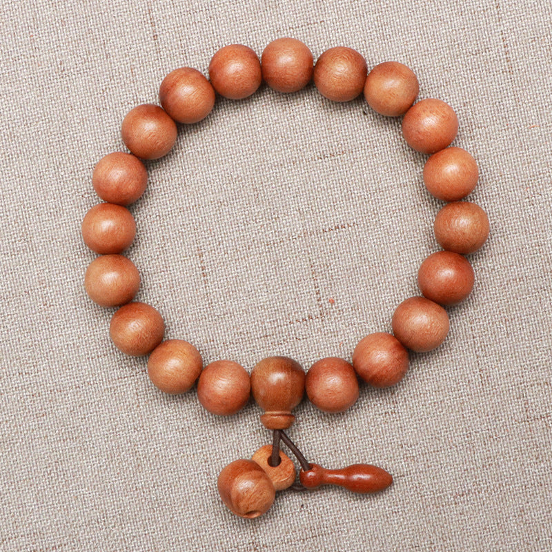 Peach Wood Mantra Buddha Beads Proverbs Bracelet