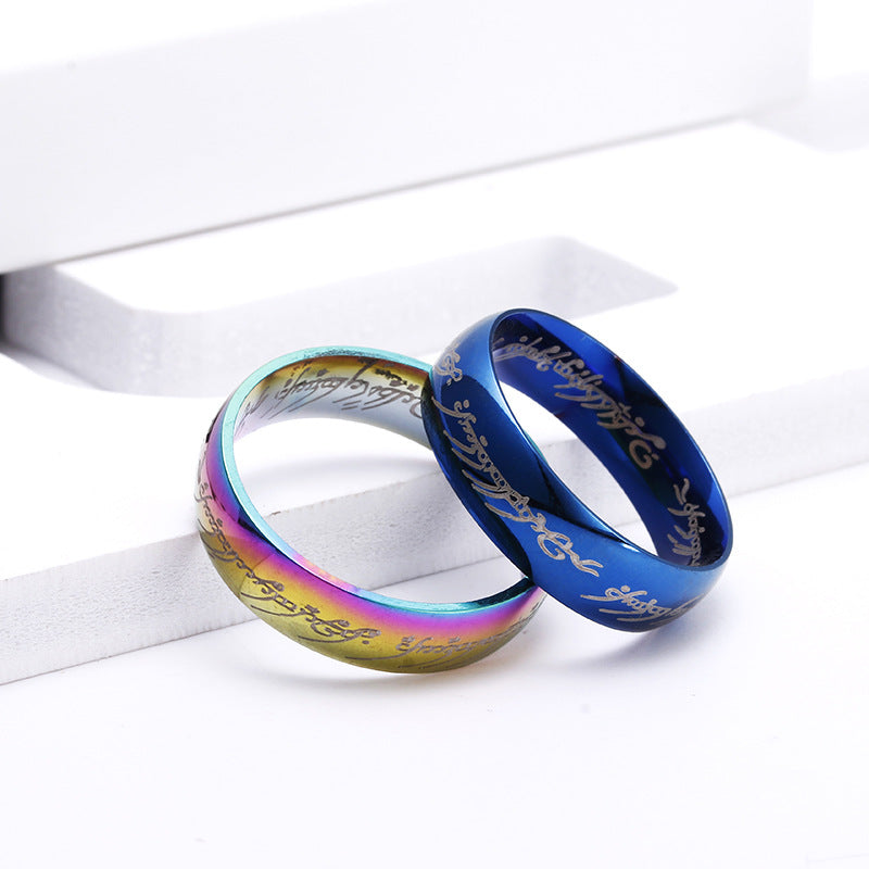 Women's & Men's Steel Couple The Lord Of Little Rings