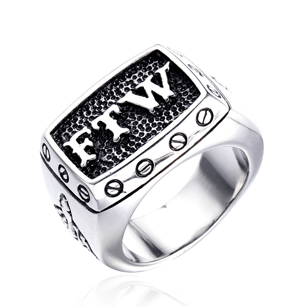 Beautiful Men's Punk Domineering Personality Vintage Rings