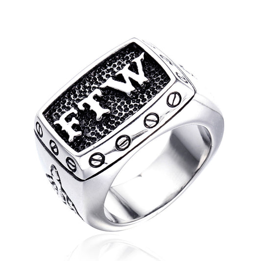 Beautiful Men's Punk Domineering Personality Vintage Rings