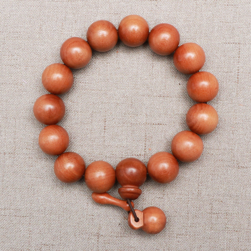 Peach Wood Mantra Buddha Beads Proverbs Bracelet