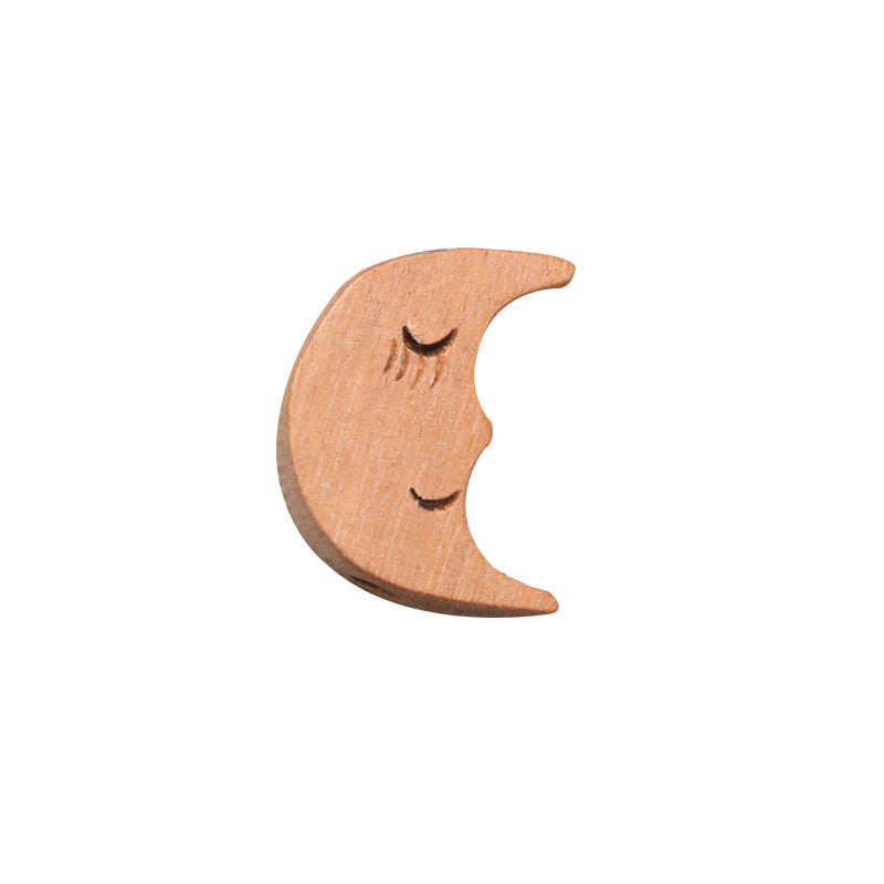 Boxwood Peach Small Star Moon Heart-shaped Auspicious Cloud Bracelet