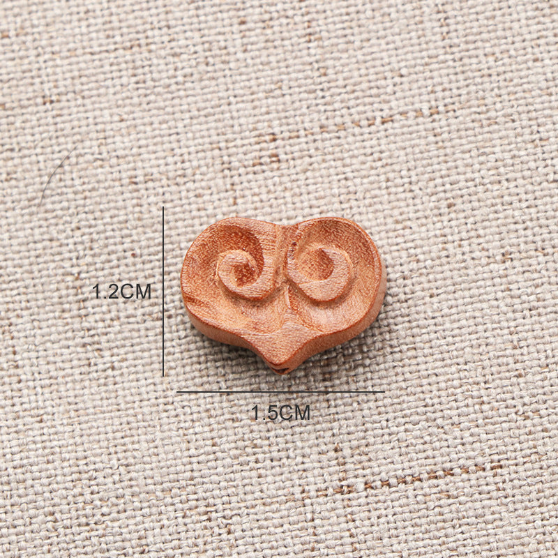 Boxwood Peach Small Star Moon Heart-shaped Auspicious Cloud Bracelet