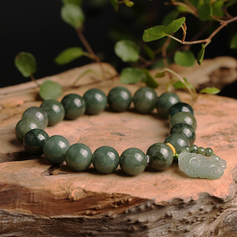 Natural A- Level Jade Ball Beads Bracelets