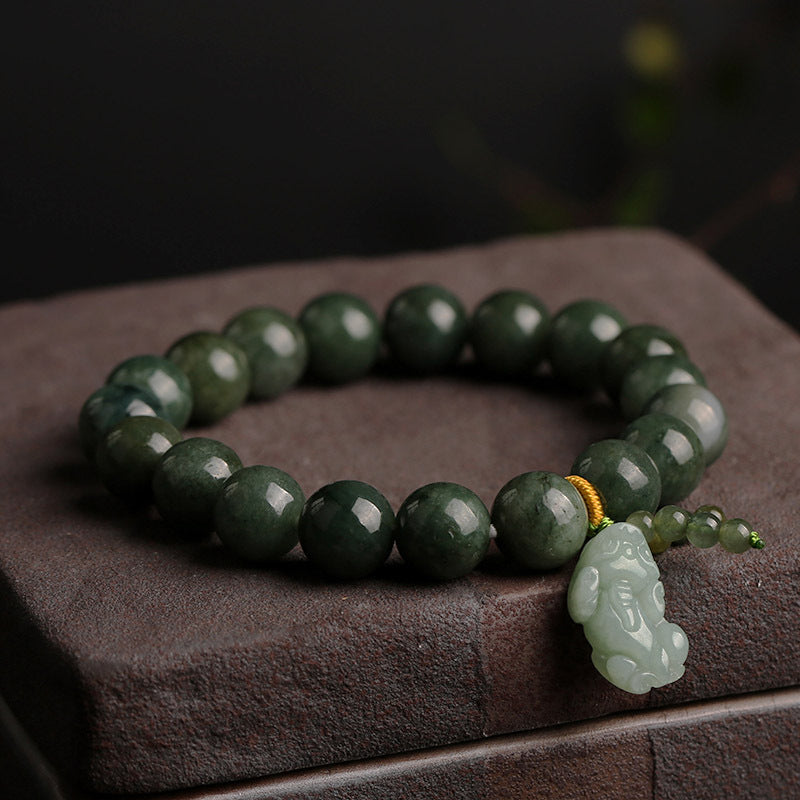 Natural A- Level Jade Ball Beads Bracelets