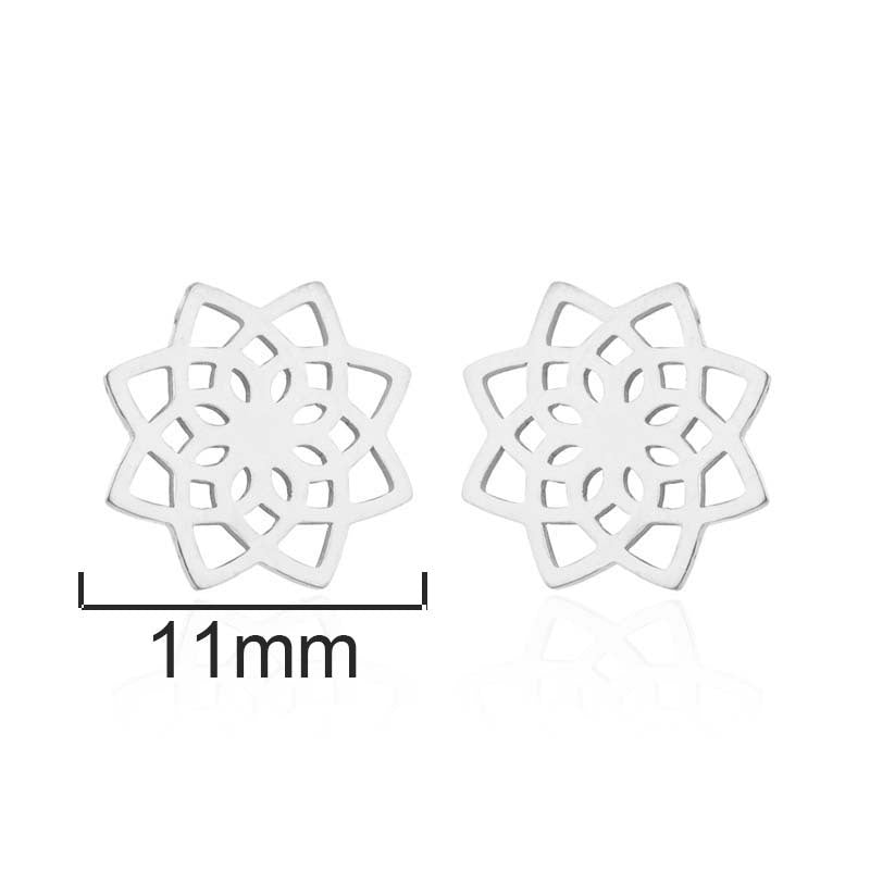 Fashion Small Fresh Flower Niche Hollow Earrings