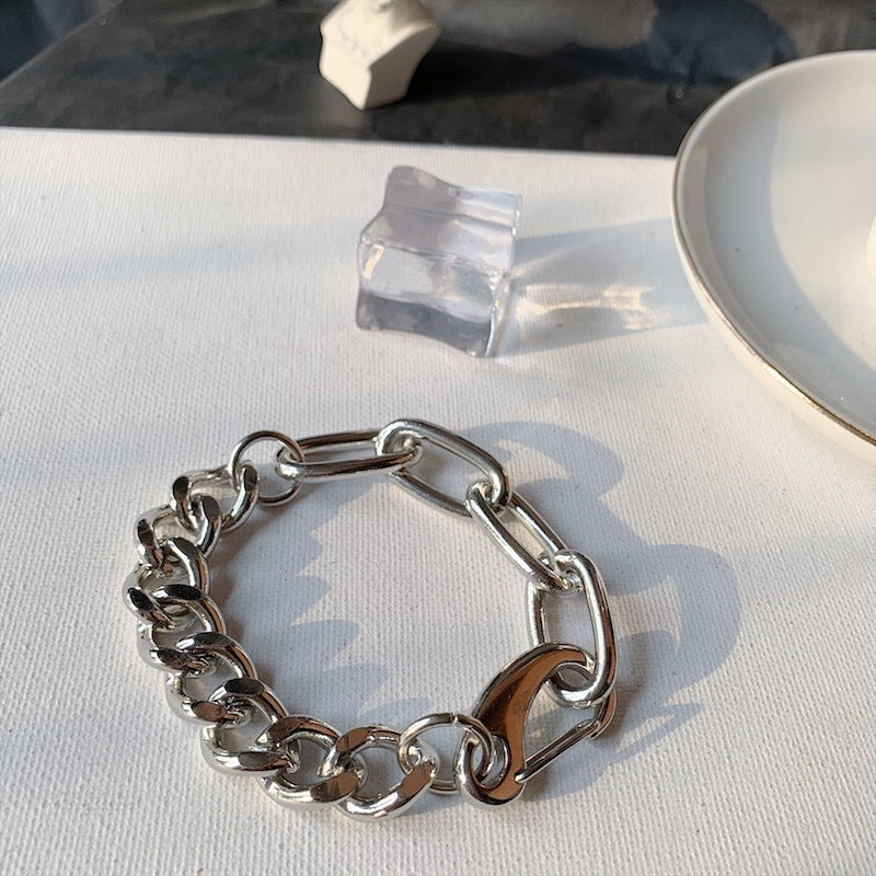 Women's & Men's Fashion Retro Metallic Korean Personality Cold Style Wristband Hip Bracelets