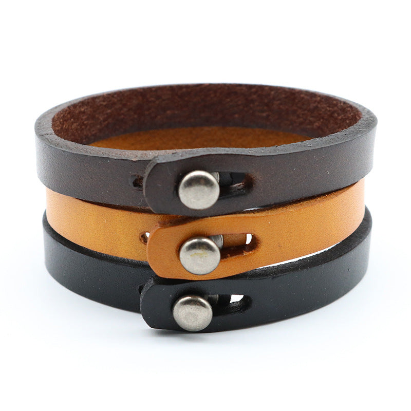 Classic Thousand Knot Trend Top Leather Bracelet