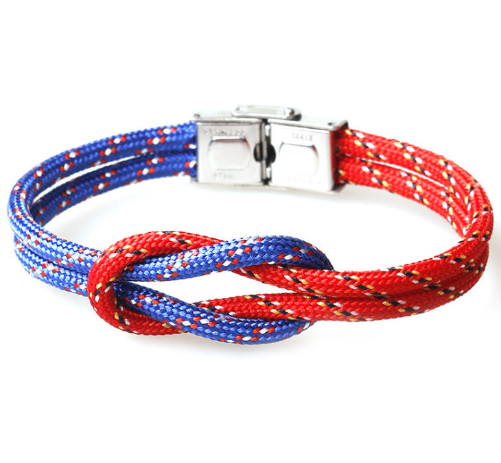 Women's & Men's Stainless Steel Snap Joint Fashion Navy Style Parachute Cord Truelove Bracelets