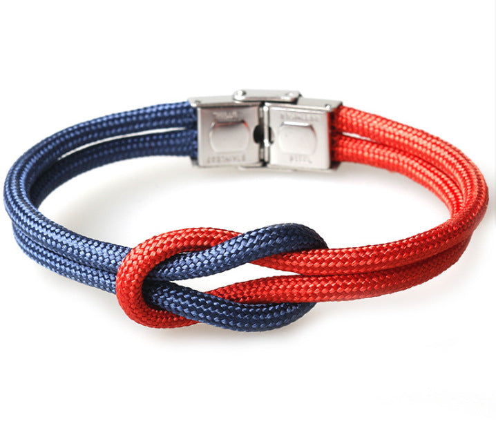 Women's & Men's Stainless Steel Snap Joint Fashion Navy Style Parachute Cord Truelove Bracelets