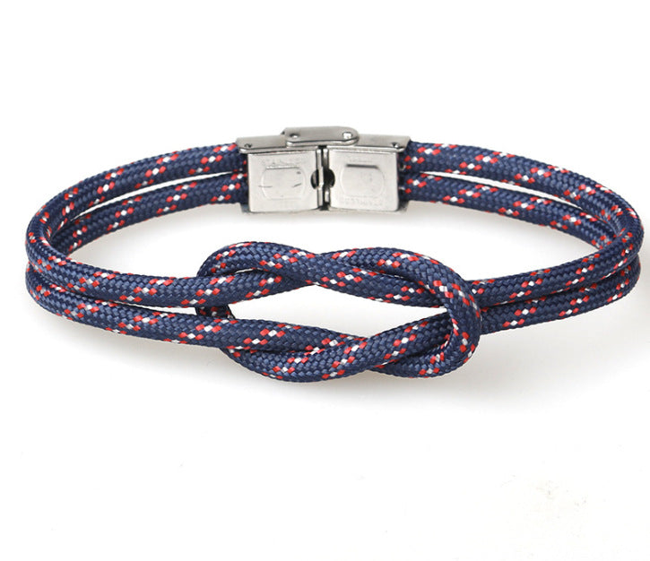 Women's & Men's Stainless Steel Snap Joint Fashion Navy Style Parachute Cord Truelove Bracelets