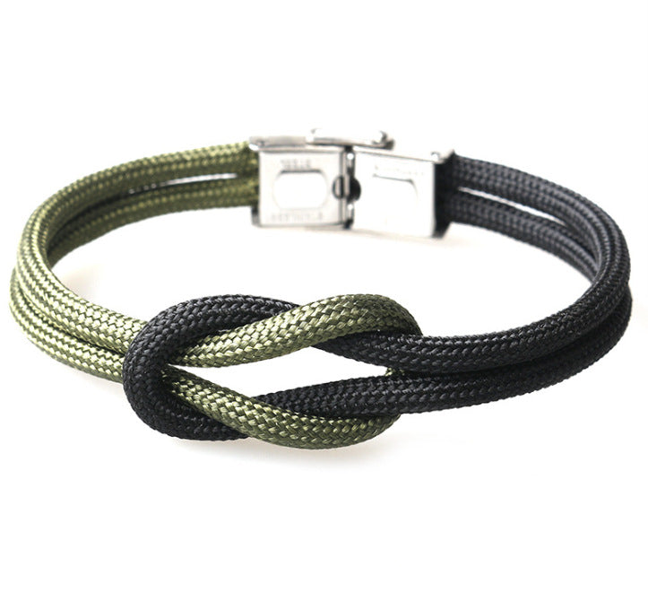 Women's & Men's Stainless Steel Snap Joint Fashion Navy Style Parachute Cord Truelove Bracelets