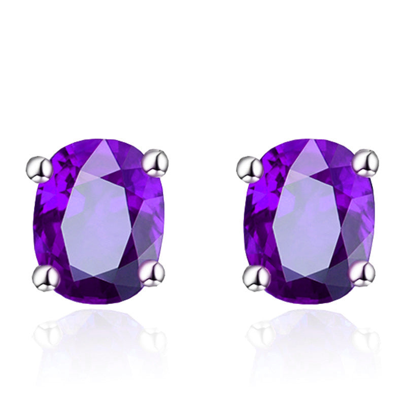 Version Stylish Simple Versatile Temperament Single Diamond Color Ear Line