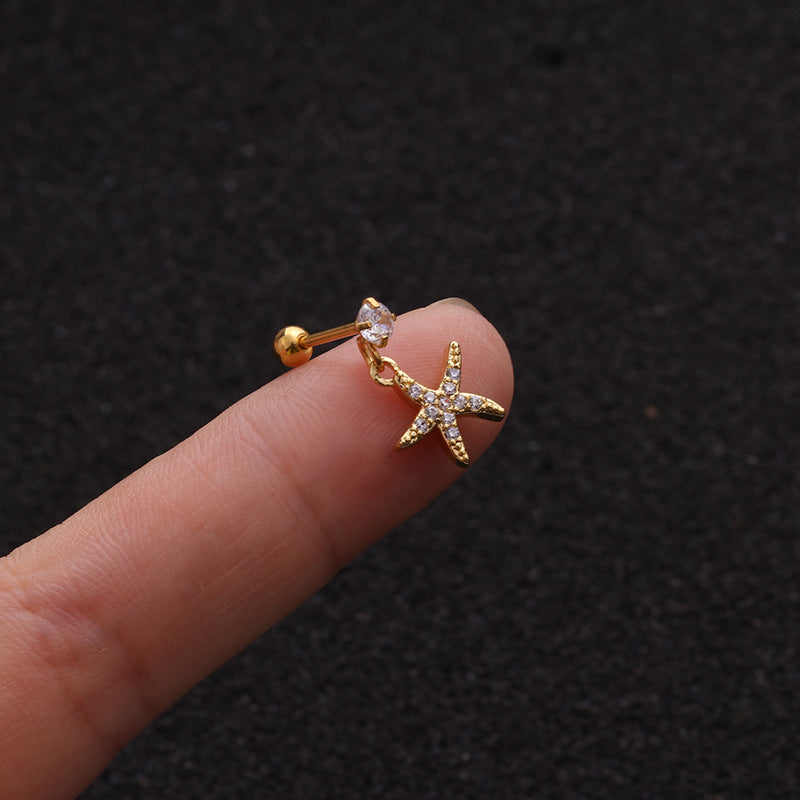Stainless Steel Screw Ear Bone Piercing Stud Earrings
