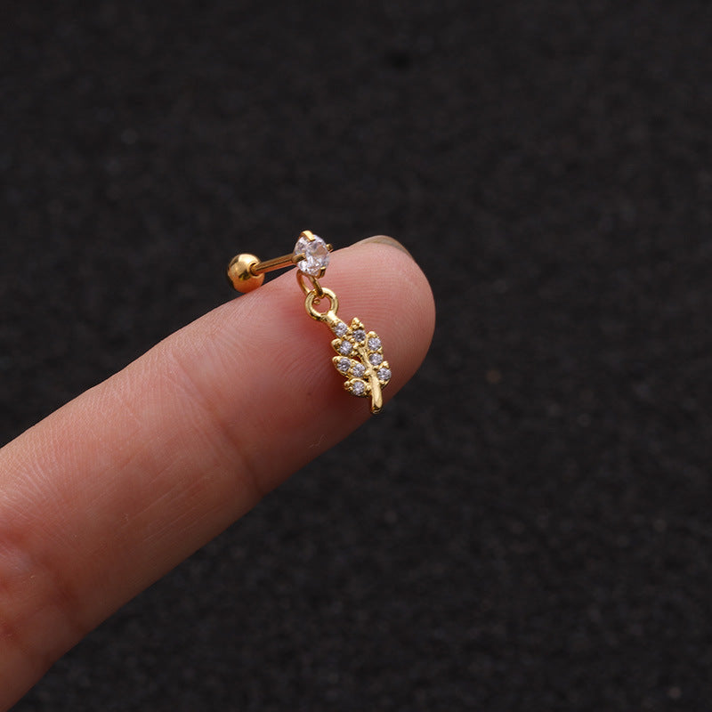 Stainless Steel Screw Ear Bone Piercing Stud Earrings